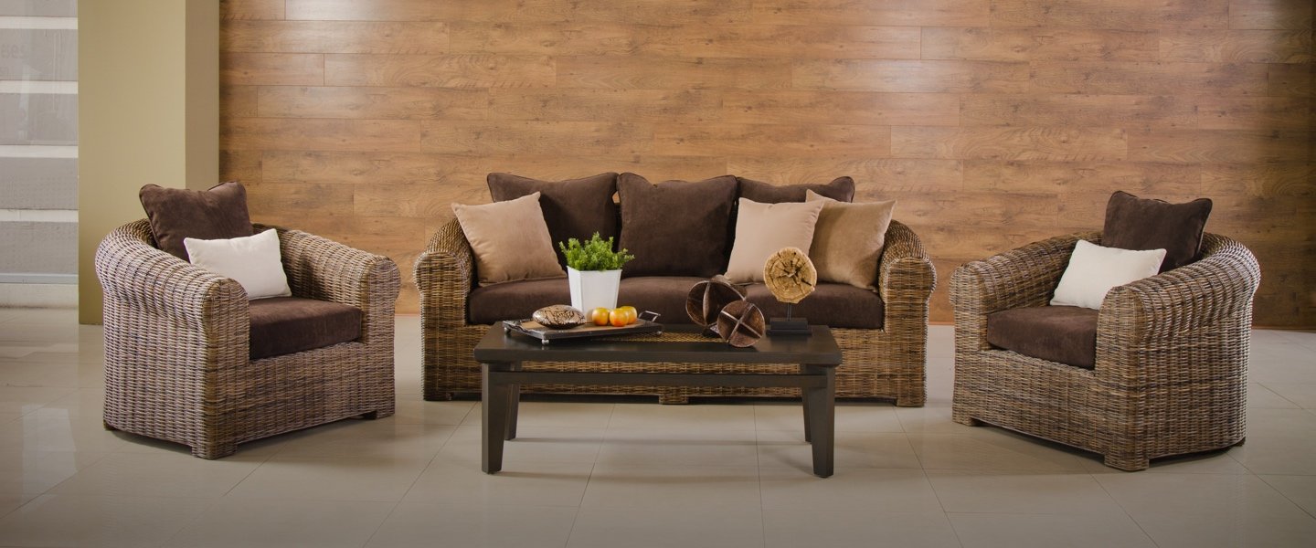 Muebles hechos de bambú
